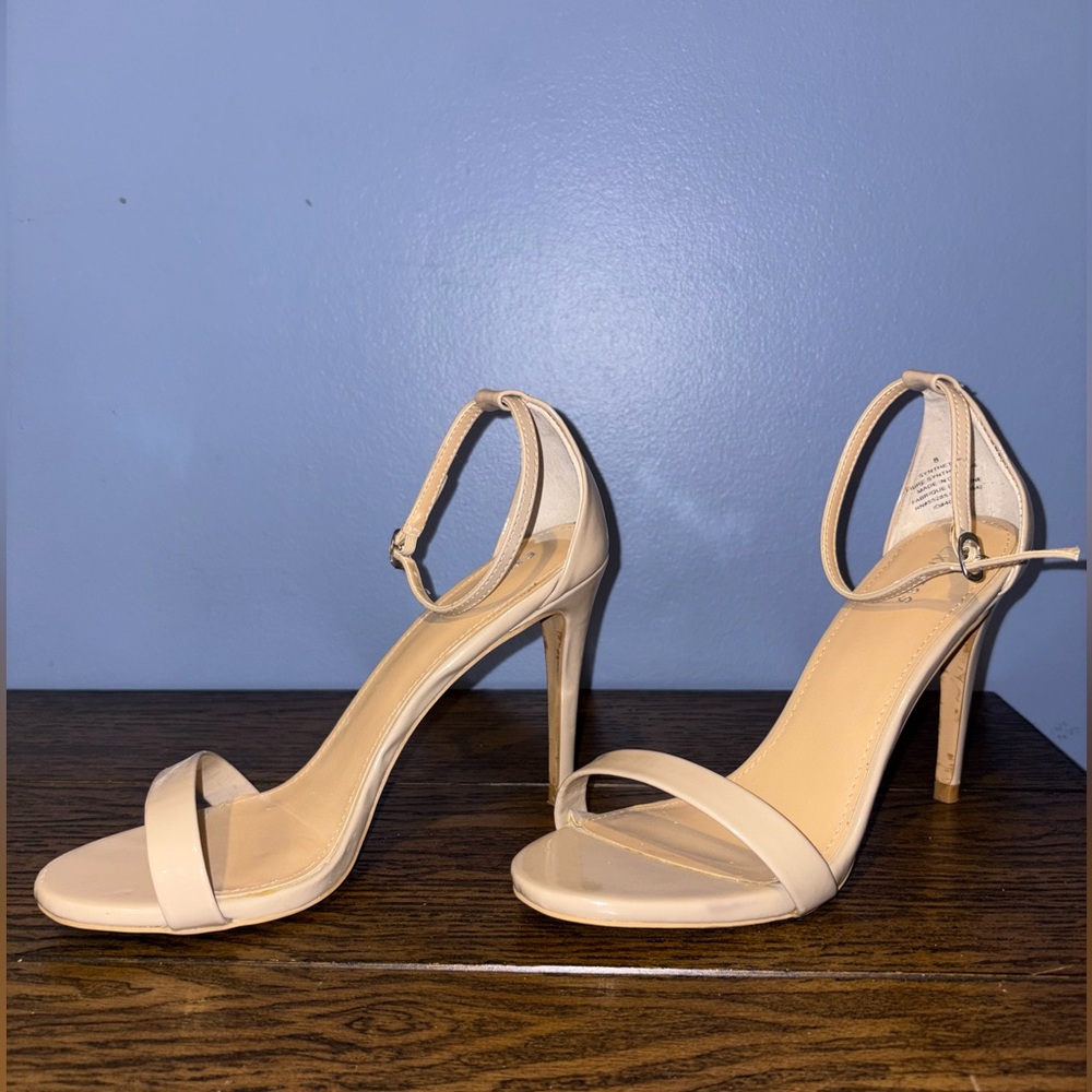 Express Beige Strappy Heels